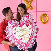 Heart-Filled Valentine's Day Foil Balloon, 19in x 30in