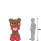 AirLoonz Valentine's Day Brown Bear Foil Balloon, 19in x 30in