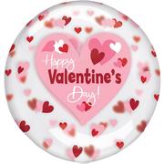 Playful Hearts Valentine's Day Plastic Balloon, 18in - Clearz™