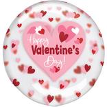 Playful Hearts Valentine's Day Plastic Balloon, 18in - Crystal Clearz