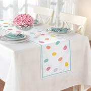 Pastel Easter Egg Fabric Table Runner, 13in x 72in