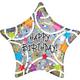 Prismatic & Multicolor Stars Birthday Foil Balloon Bouquet, 12pc