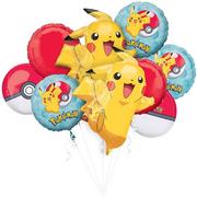 Pokémon Pikachu Birthday Foil & Plastic Balloon Bouquet, 9pc