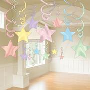 Pastel Star Swirl Decoration Set, 30pc