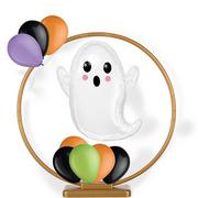 Air-Filled Classic Ghost Halloween Tabletop or Hangable Balloon Hoop Kit
