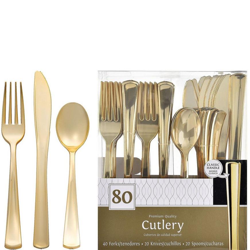 Gold Motifs Tableware Kit for 20 Guests