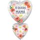 Satin Bloom Te Quiero Mamá Heart Cluster Foil Balloon, 20in x 31in
