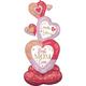 AirLoonz Colorful Best Mom Ever Stacked Hearts Foil Balloon, 55in