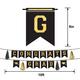 Black & Gold Congrats Graduate Cardstock Banner Set, 10ft, 2pc