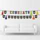 Multicolor Congrats Graduate Cardstock Banner Set, 10ft, 2pc
