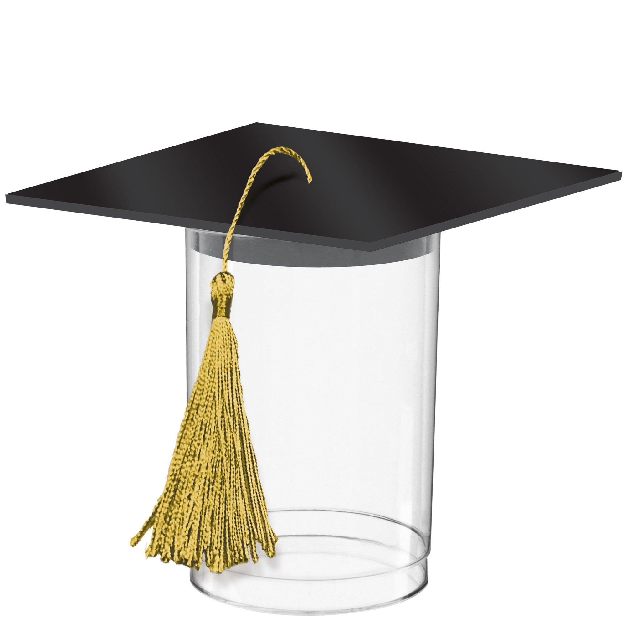 Mortarboard Grad Cap Plastic Treat Container, 14oz