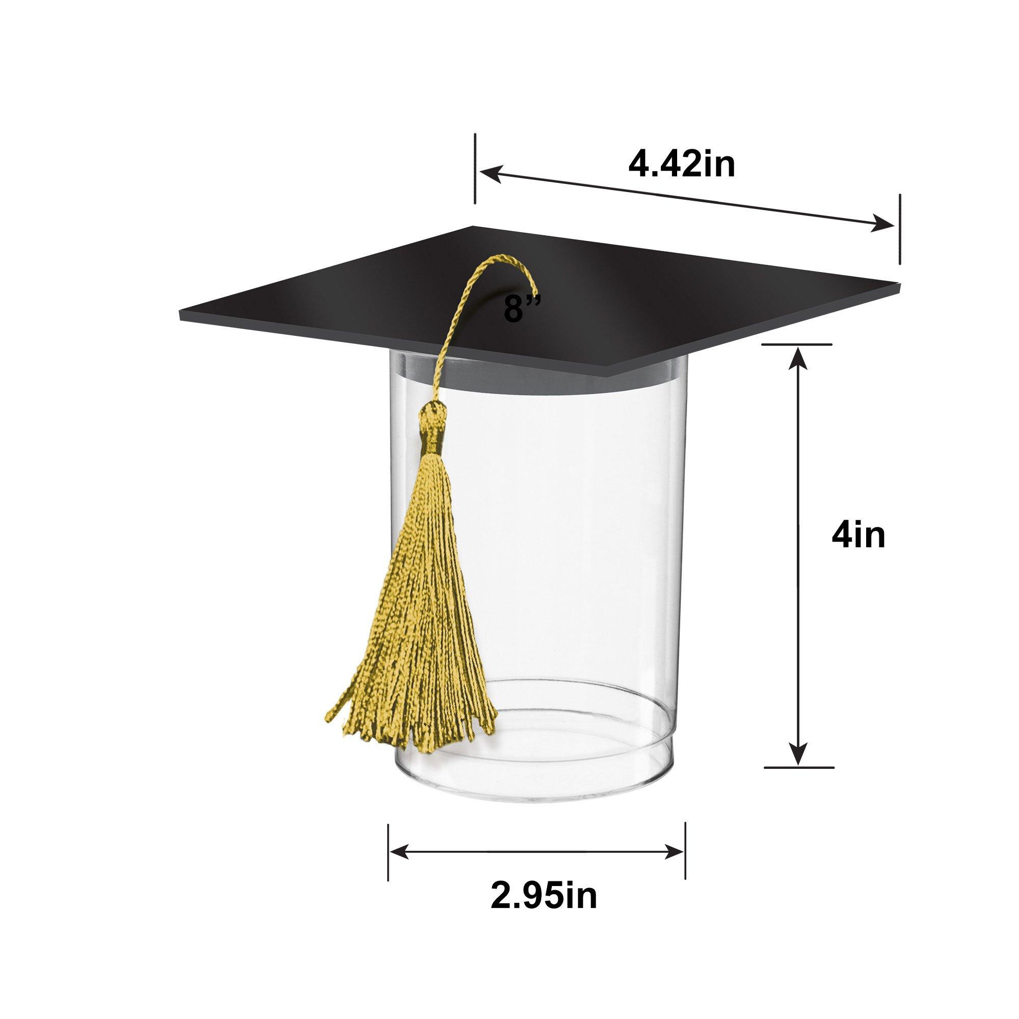 Mortarboard Grad Cap Plastic Treat Container, 14oz