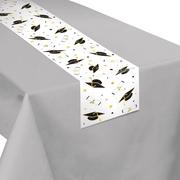 Black, White, & Gold Graduation Paper Table Runner, 13in x 27in