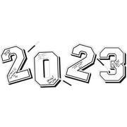 2023 Graduation Cardboard Autograph Numbers, 15in x 21.6in, 4ct