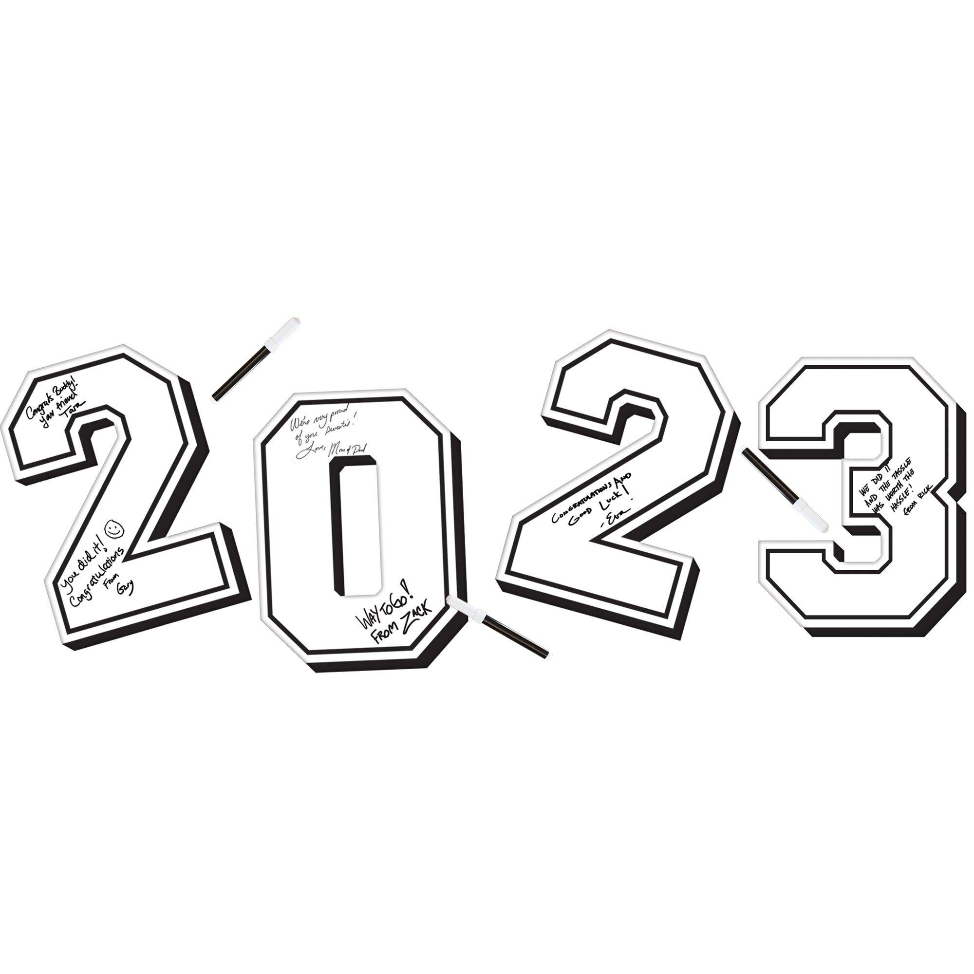 2023 Graduation Cardboard Autograph Numbers, 15in x 21.6in, 4ct | Party ...