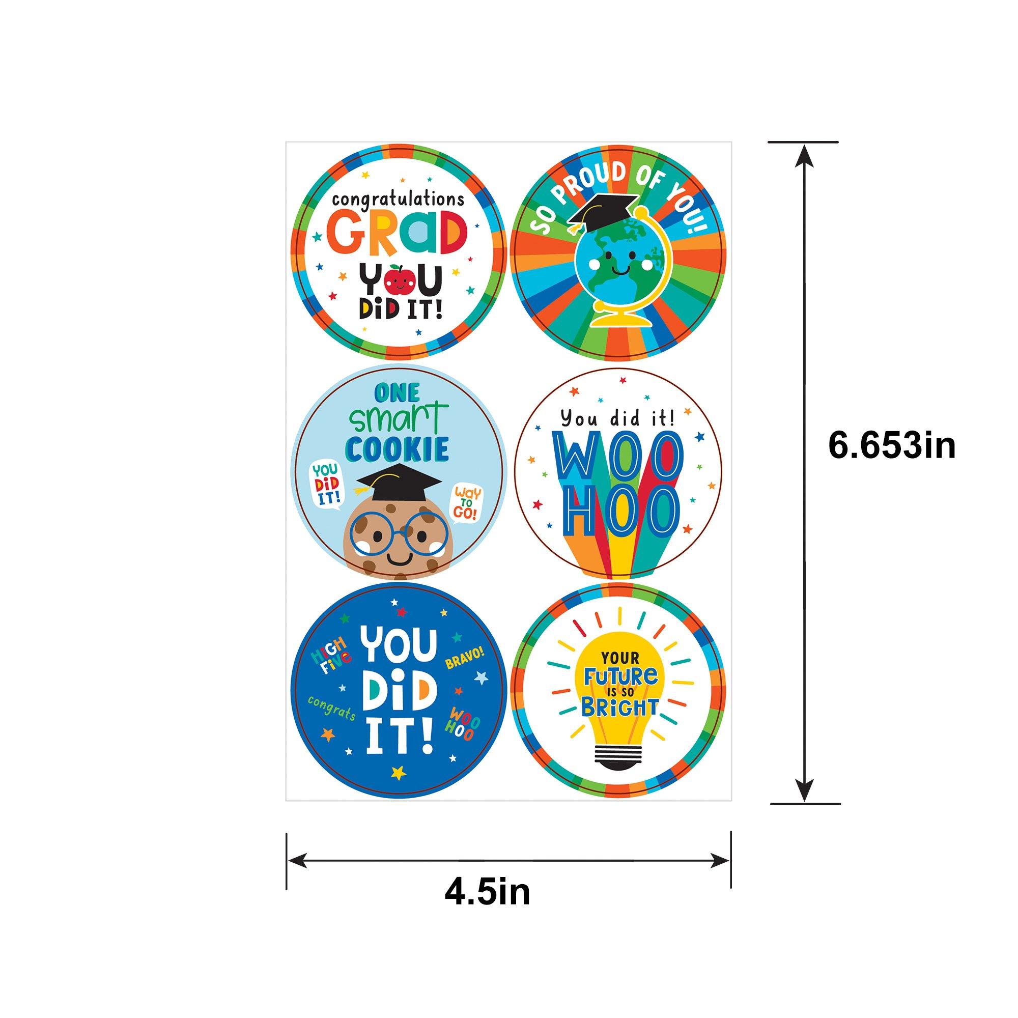 Graduation Fun Stickers, 24pc