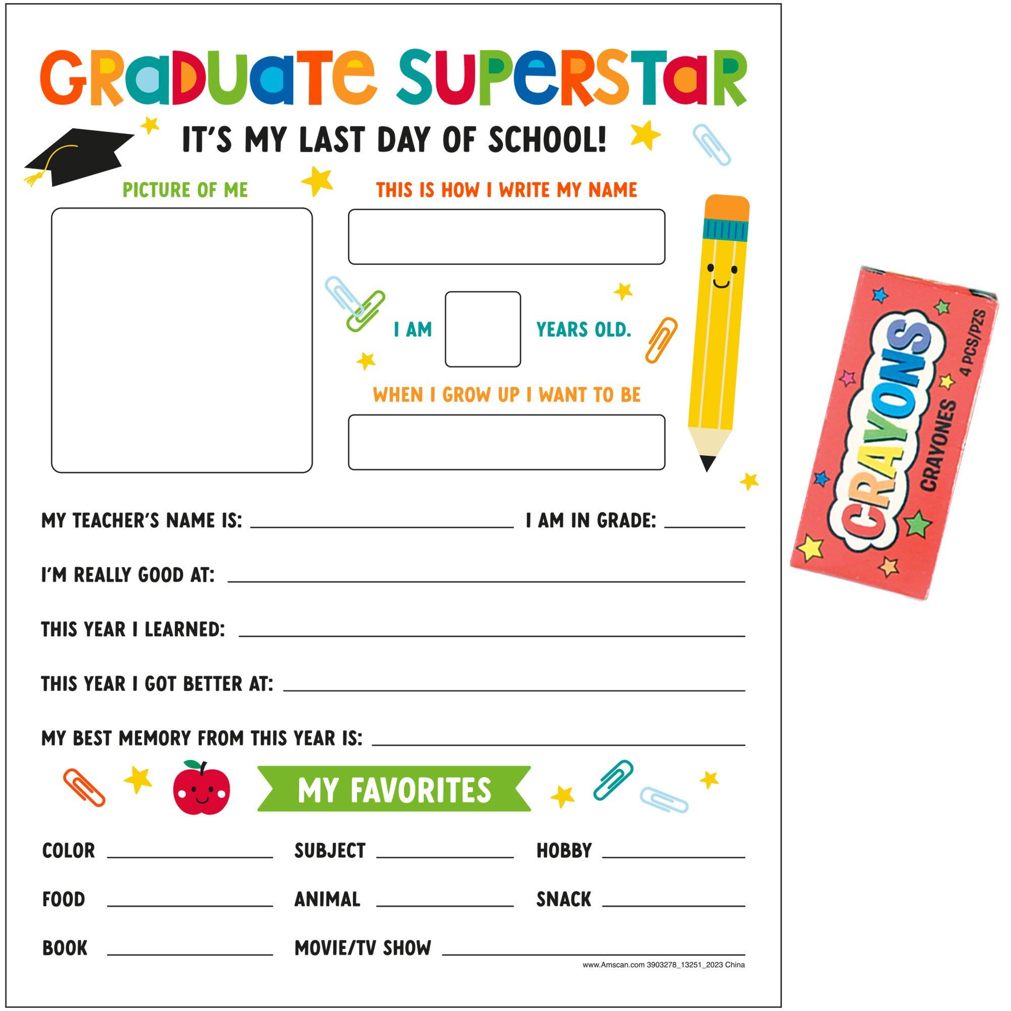 Graduation Fun All About the Grad Activity Sheets, 8.5in x 11in, 24ct