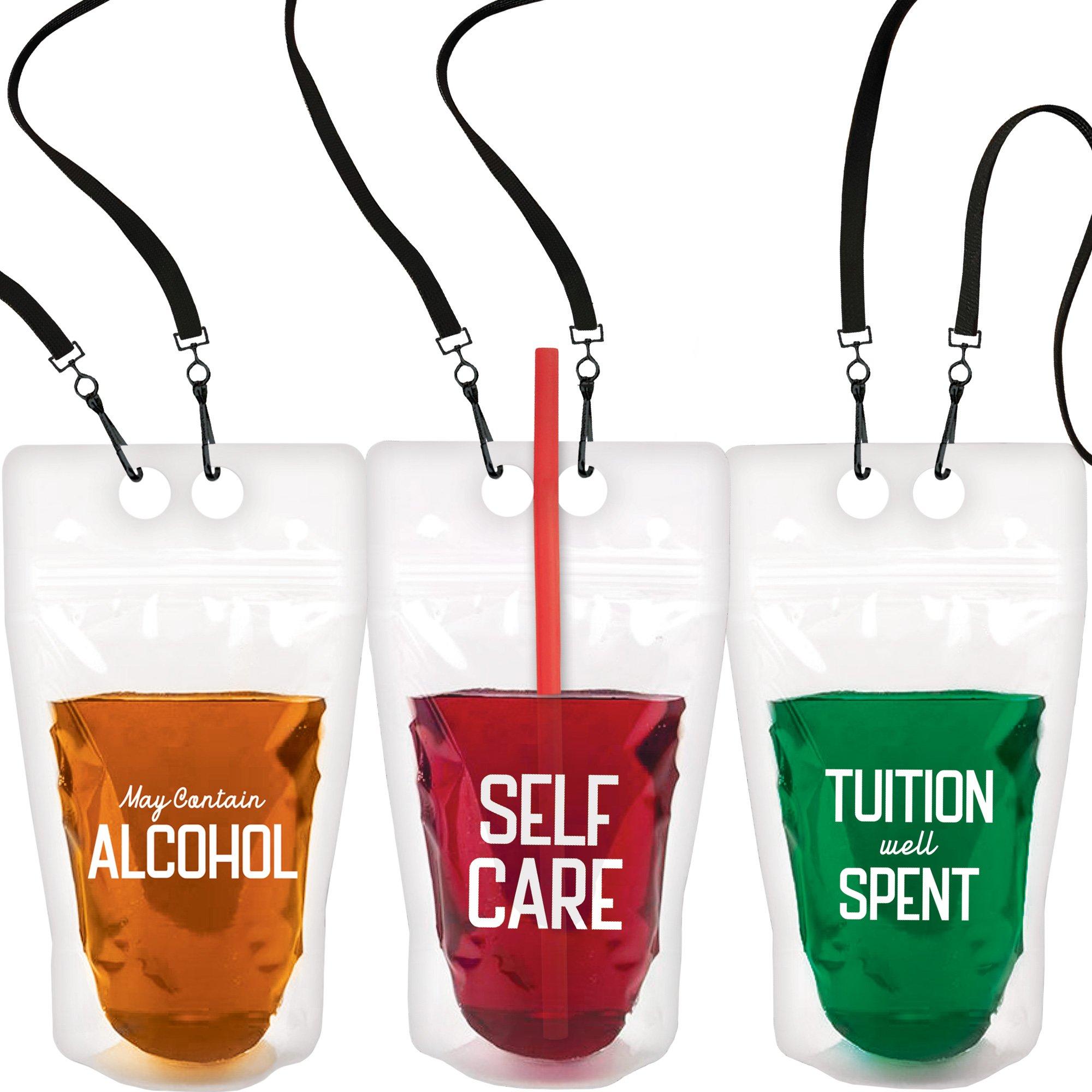 Drink Pouch Necklaces, 16.9oz, 10pc | Holiday & Occasion Party