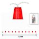 Red Party Cup Battery-Operated LED String Lights, 5.9ft