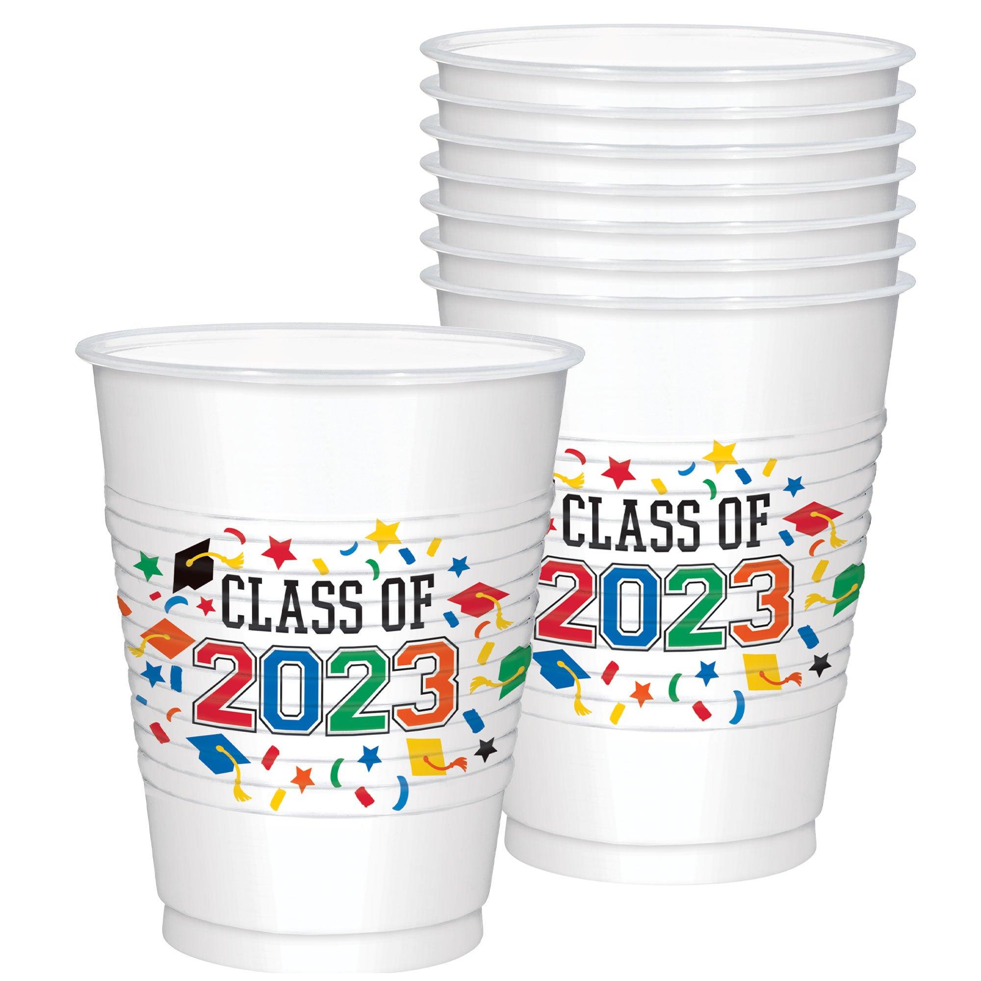 Class of 2023 Graduation Plastic Cups, 16oz, 25ct