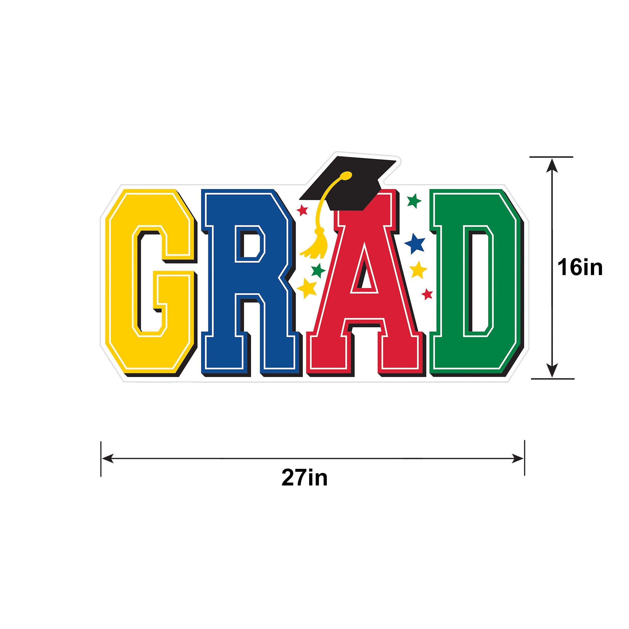 Jumbo Multicolor Grad Cardstock Cutout, 27in x 16in