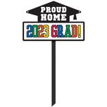Proud Home 2023 Grad Plastic Yard Sign, 15in x 25in