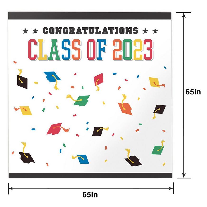 Class of 2023 Graduation Plastic Scene Setter, 65in x 65in