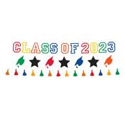 Multicolor Class of 2023 Graduation Cardstock Banner Set, 3pc, 6ft