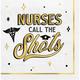 Black, White, & Gold Nursing School Graduation Lunch Plates (9in) & Lunch Napkins (6.5in) for 30 Guests