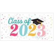Class of 2023 Graduation Plastic Horizontal Banner, 65in x 33.5in - Follow Your Dreams
