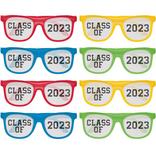 Multicolor Class of 2023 Graduation Plastic Sunglasses, 8ct