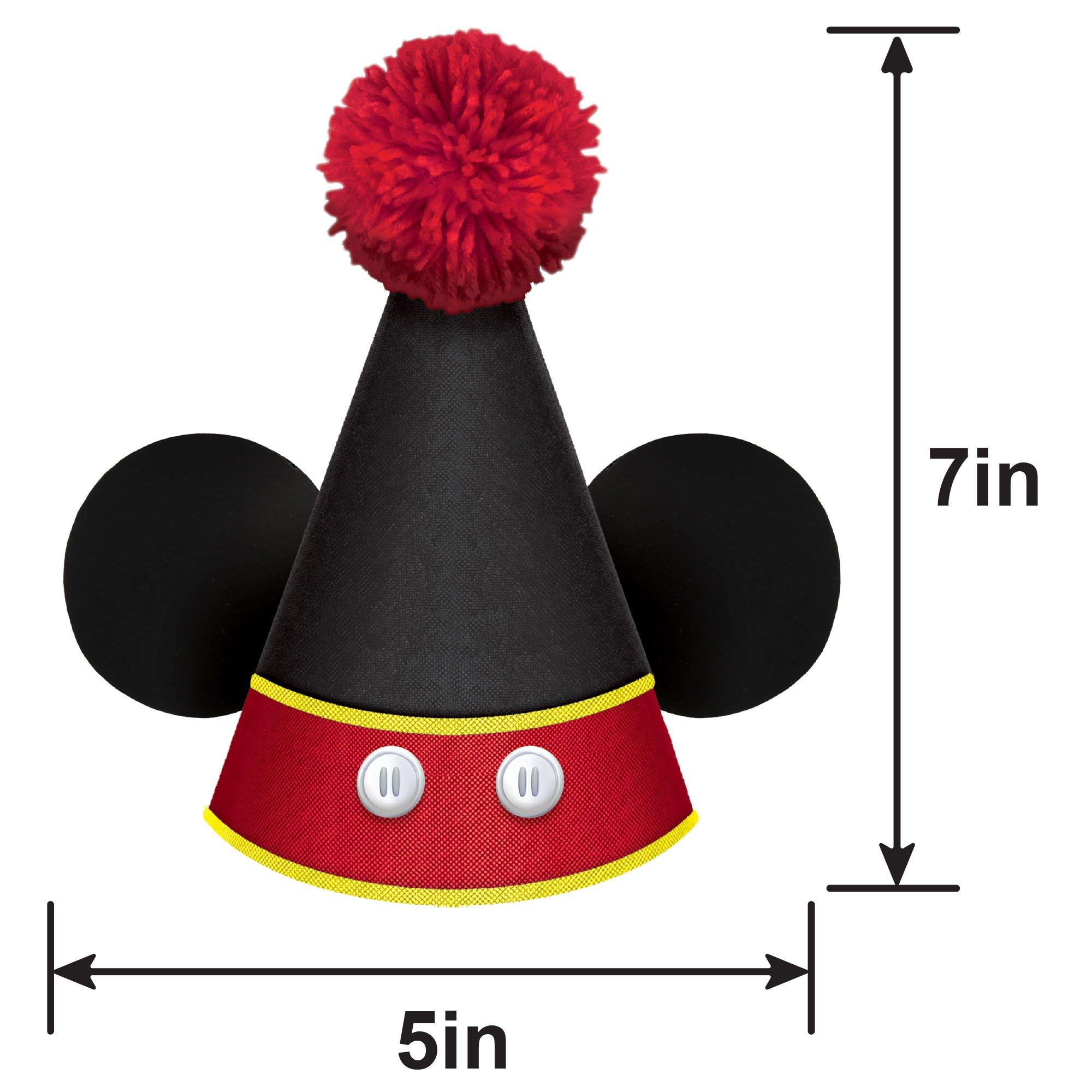Mickey Mouse Forever Cardstock & Fabric Party Hat, 5in x 7in