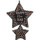 Colorful Confetti Star New Year's Eve Foil Balloon Bouquet, 10pc