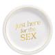 Metallic Just Here for the Sex Gender Reveal Paper Lunch Plates, 9in, 8ct