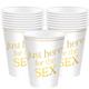 Metallic Just Here for the Sex Gender Reveal Paper Cups, 12oz, 20ct