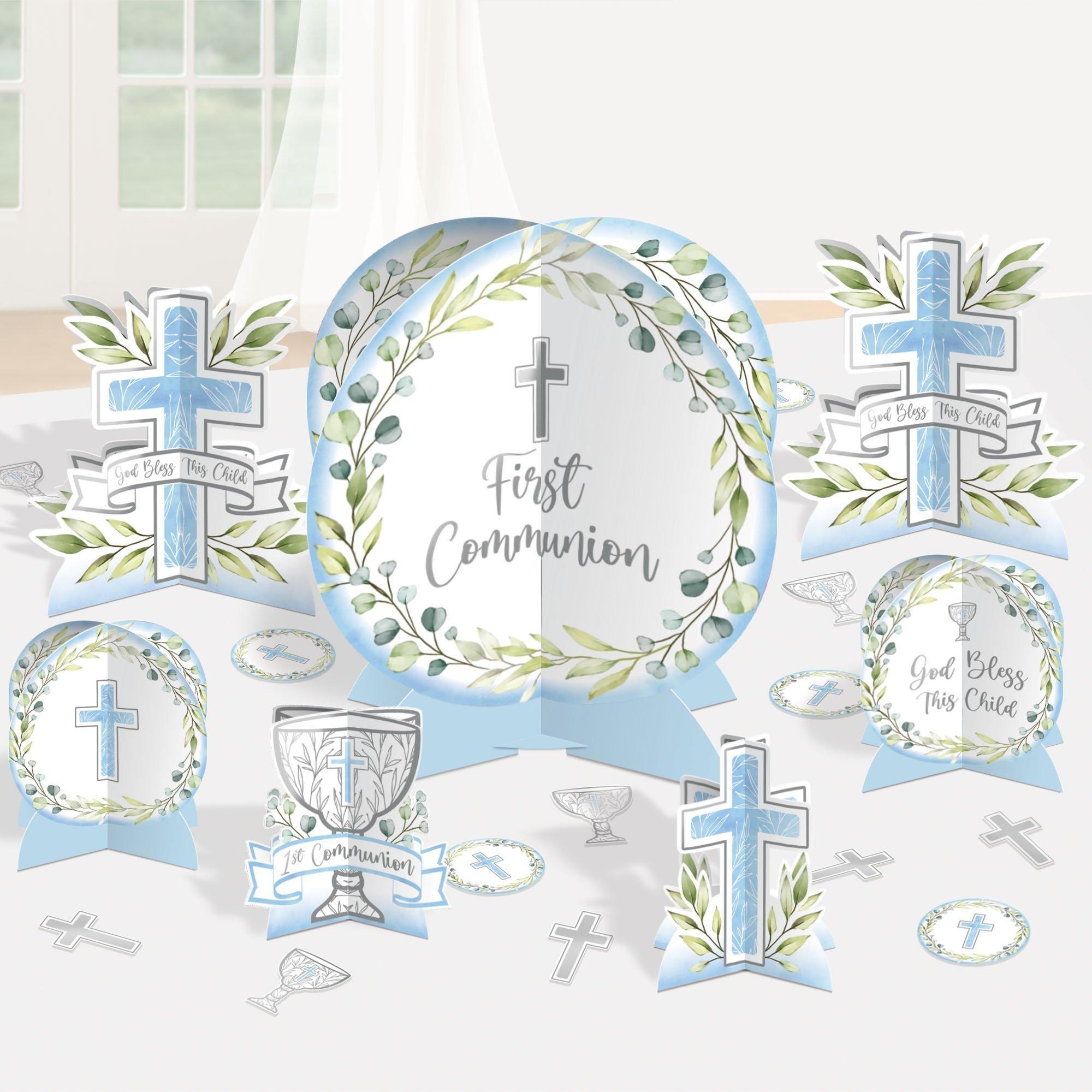 PartyCity Boys' First Communion Table Decorating Kit | Hamilton Place