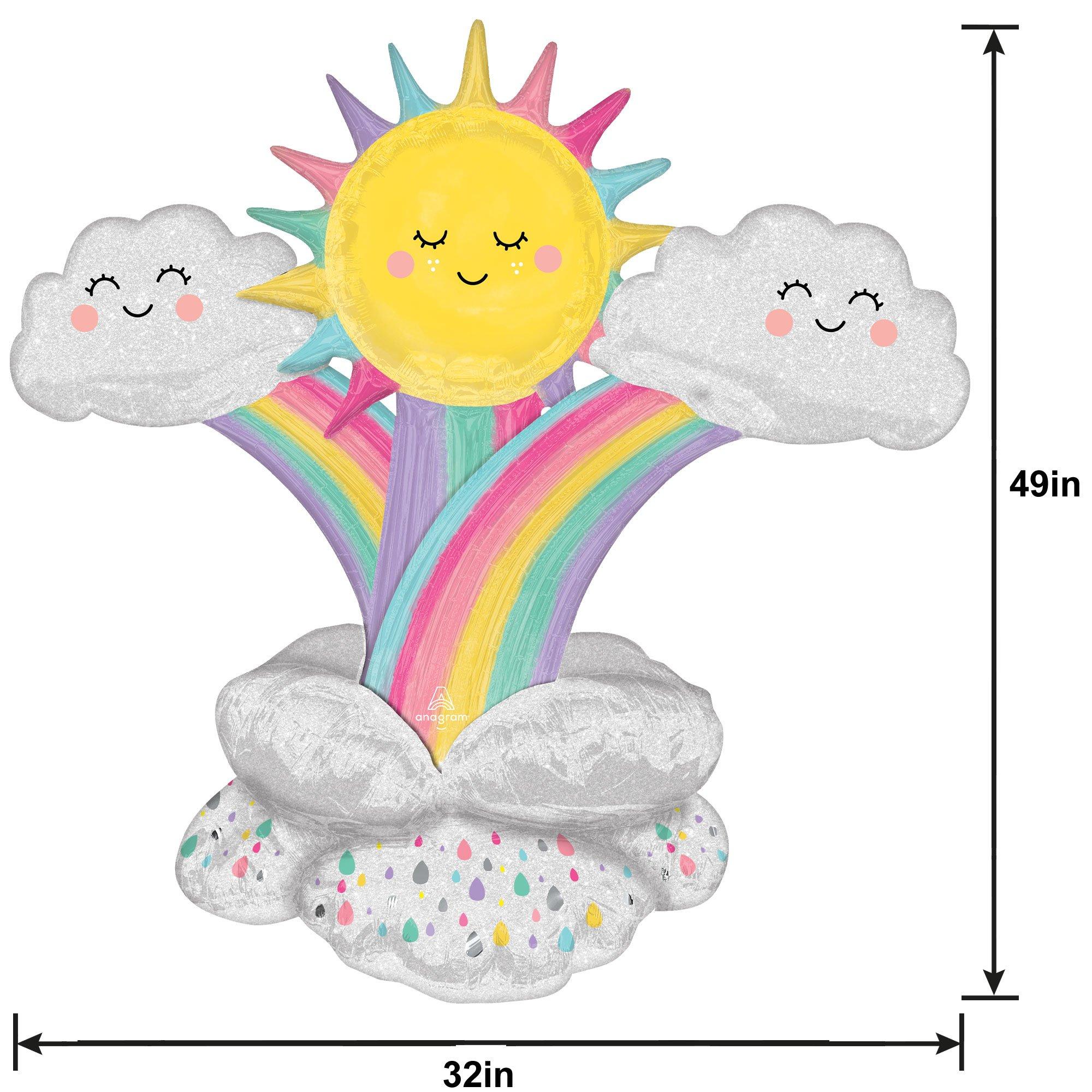 Stackerz™ Sun, Clouds & Rainbows Foil Balloon, 45in