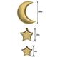 White Gold Moon & Stars Foil Balloon Accent Décor Kit, 10pc