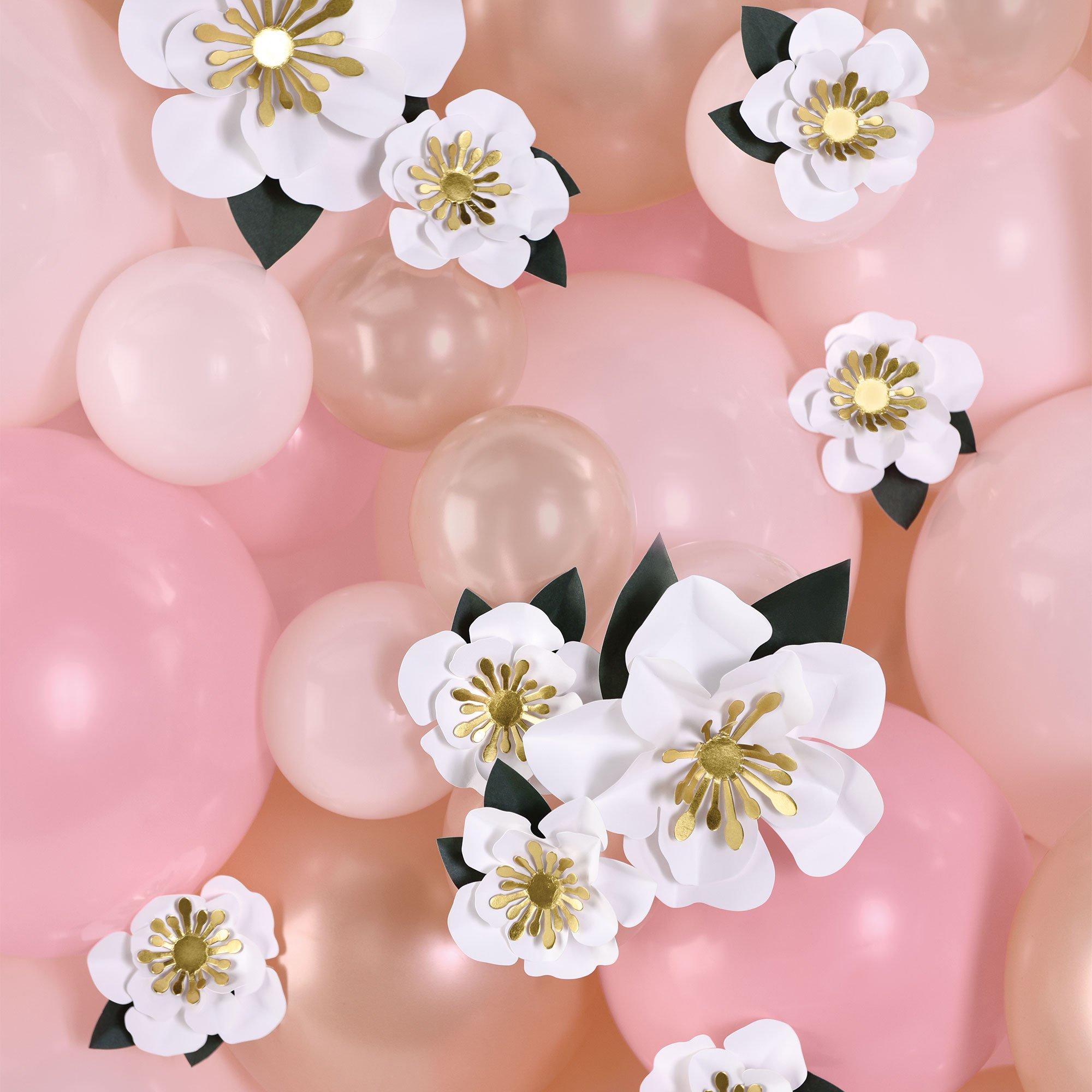 Birthday Balloon & 12 Pink Roses Bouquet