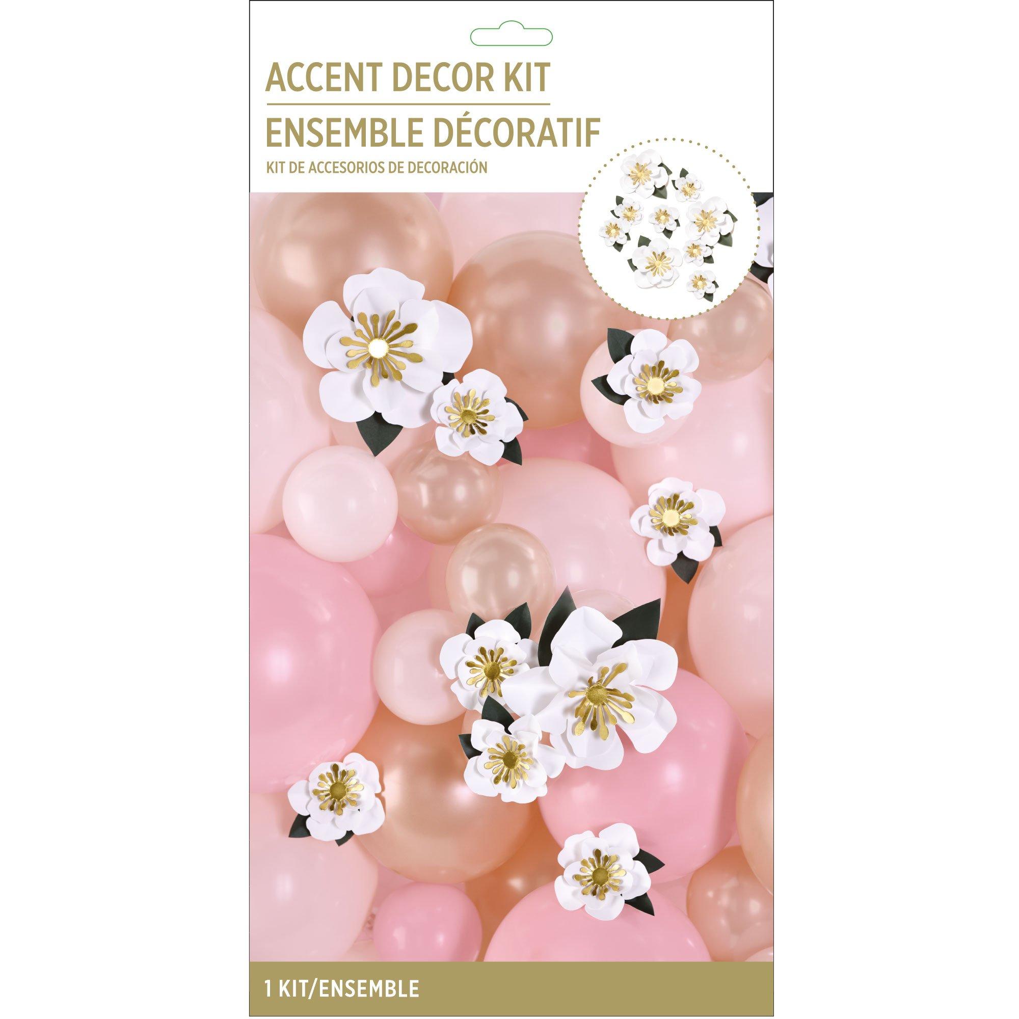 White Flower Accent Décor Kit, 12pc