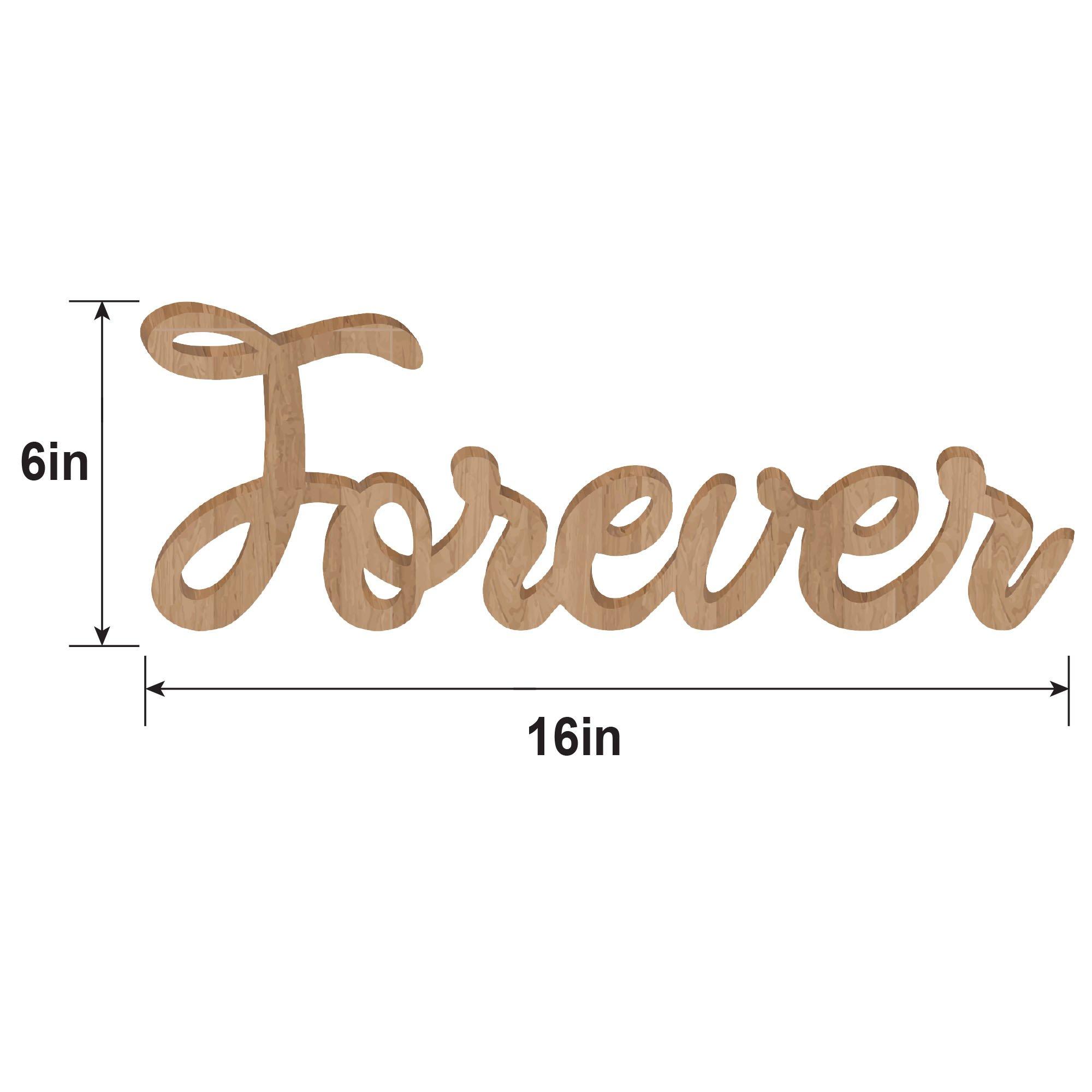 Forever Wood Standing Sign, 16in x 6in