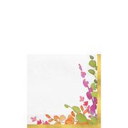 Water Floral Paper Beverage Napkins, 5in, 16ct