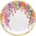 Water Floral Paper Dinner Plates, 10.5in, 8ct