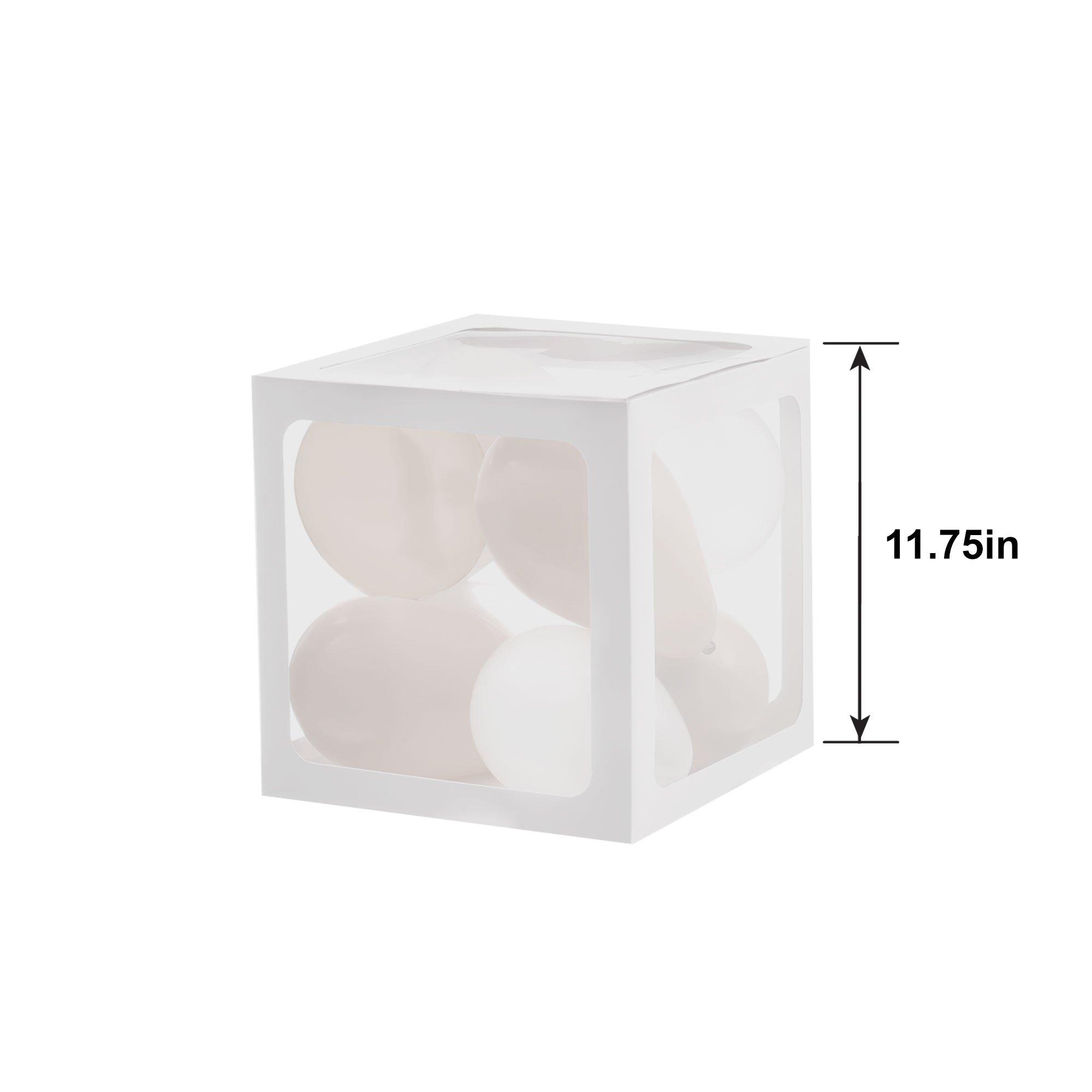 LOVE Cardstock Balloon Boxes (11.75in, 4pc) with Gold & Silver Latex Balloons (65ct)