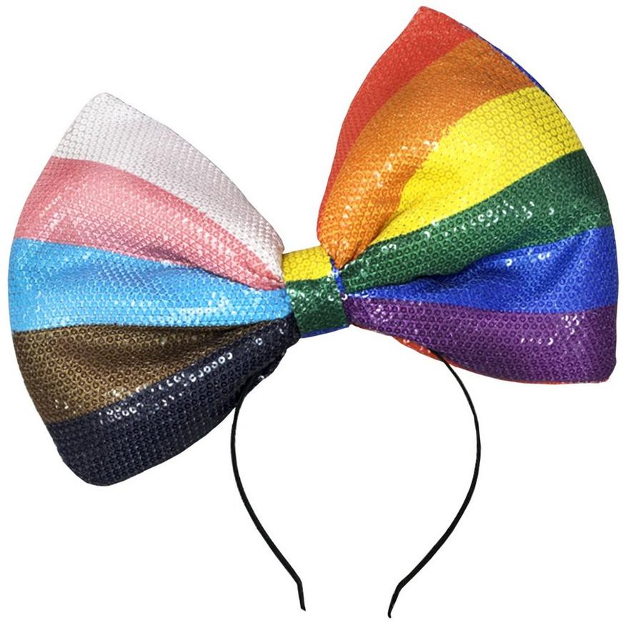 11-Stripe Pride Oversized Bow Headband