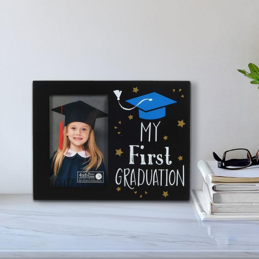 Black My First Graduation MDF Photo Frame, 8.25in x 7.75in