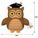 Wise Owl Graduation Foil Balloon, 30in x 29in