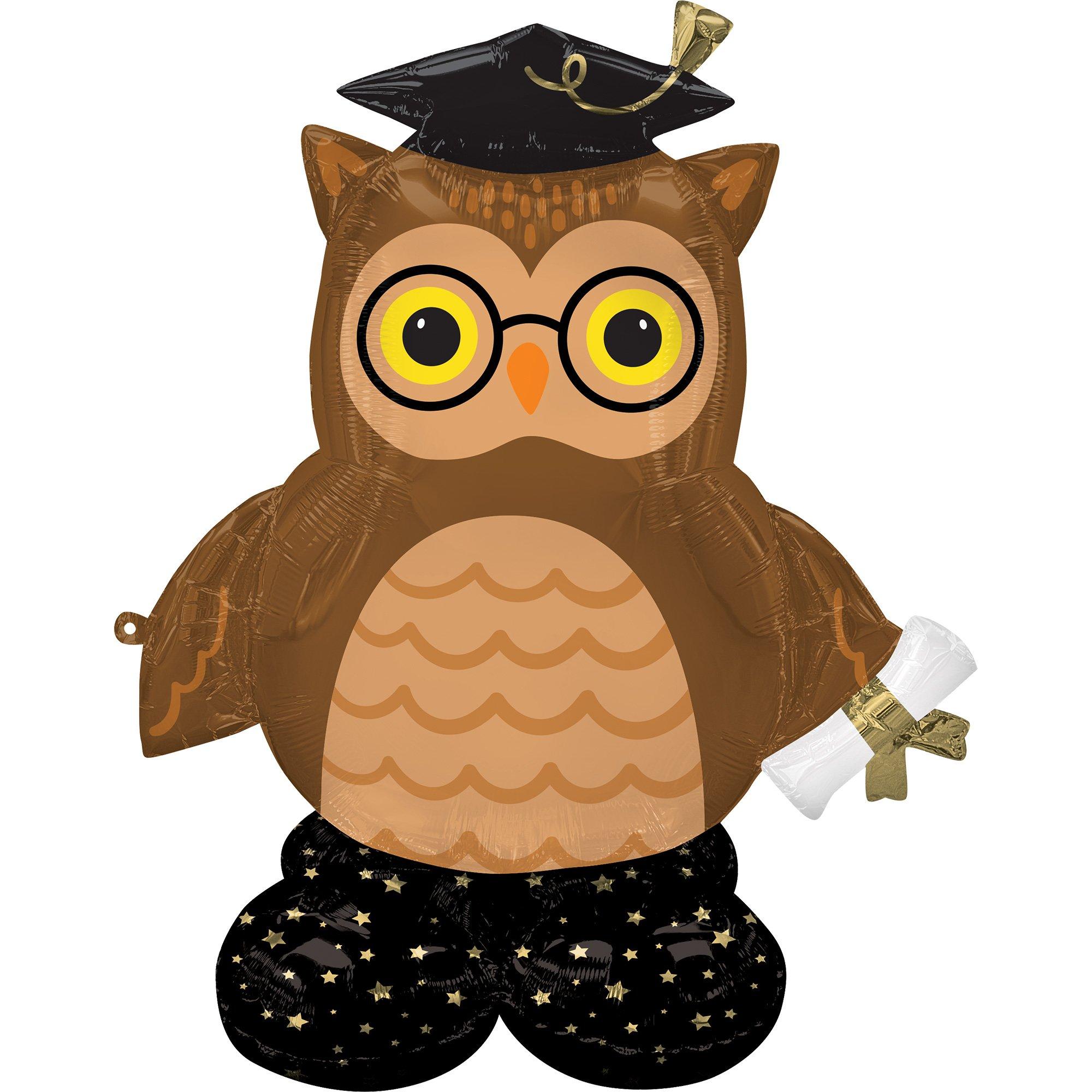 AirLoonz Wise Owl Graduation Foil Balloon, 44in