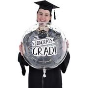 Clearly Sketched Impressions Congrats Grad Plastic Balloon, 18in - Clearz™