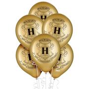 6ct, 12in, Metallic Hogwarts United Latex Balloons - Harry Potter